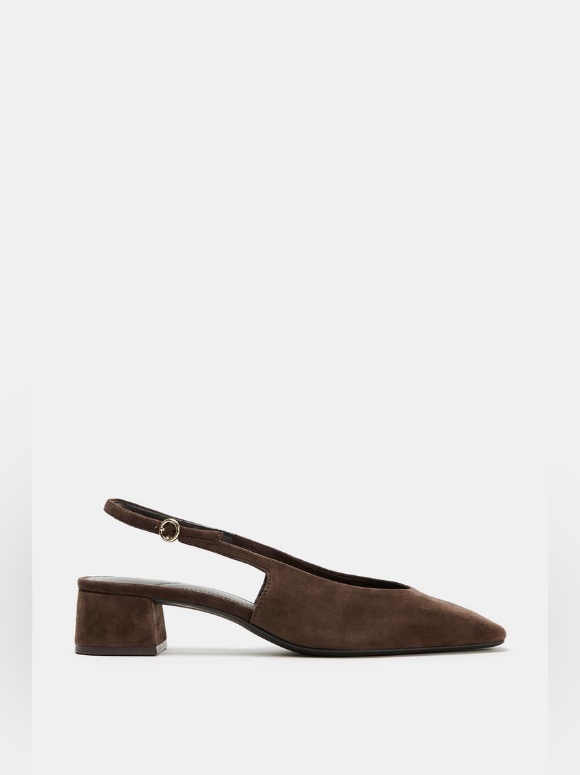 New Zara Suede Slingback Heels